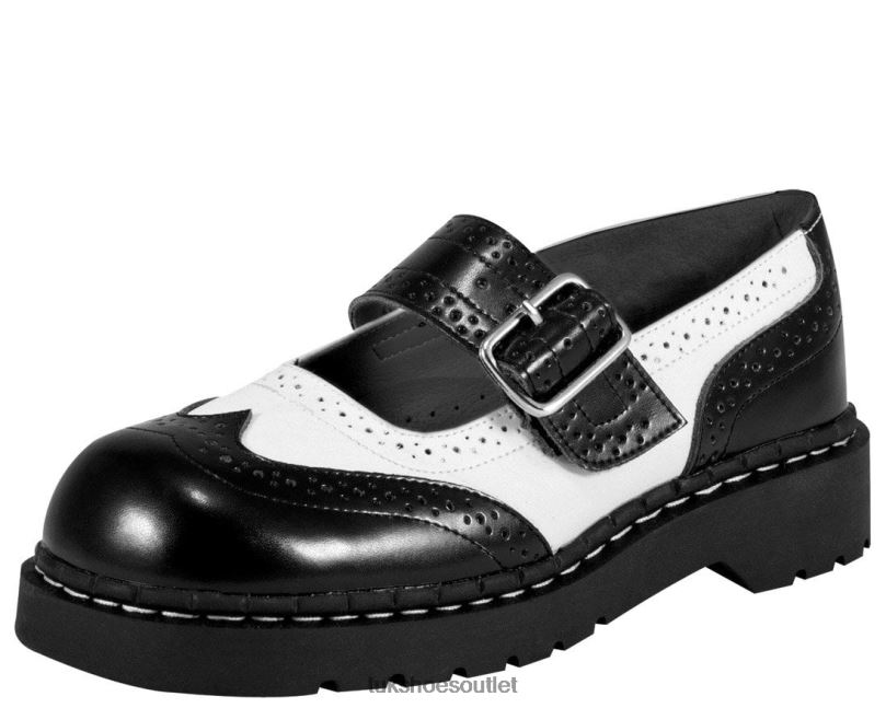 T.U.K. Footwear Brogue Mary Jane Women Black/White Footwear HP228132