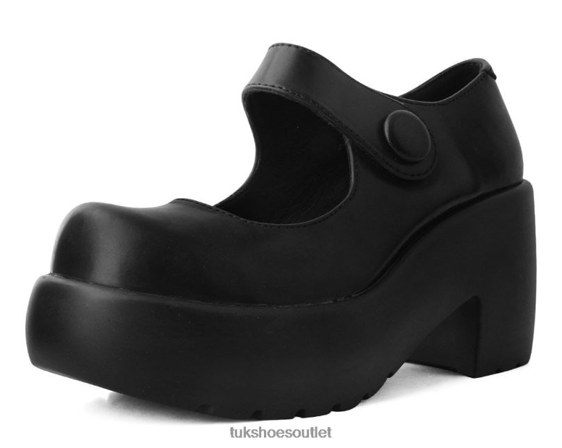 T.U.K. Footwear Bubble Anarchic Mary Jane Platform Women Black Footwear HP228279