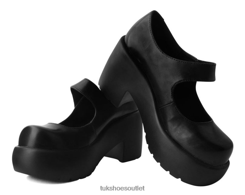 T.U.K. Footwear Bubble Anarchic Mary Jane Platform Women Black Footwear HP228279