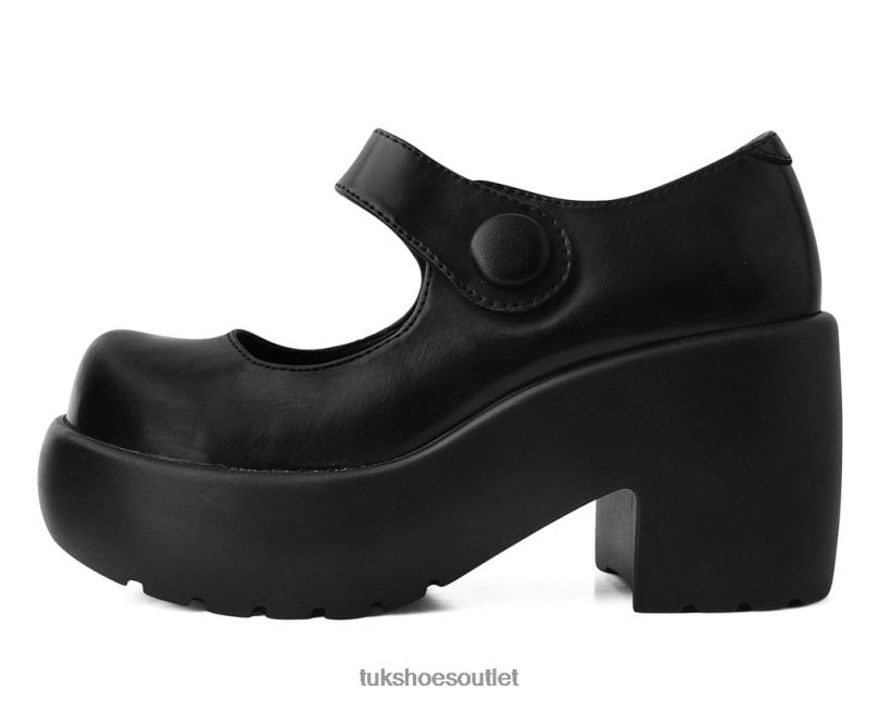 T.U.K. Footwear Bubble Anarchic Mary Jane Platform Women Black Footwear HP228279
