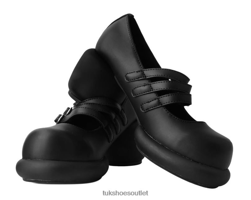 T.U.K. Footwear Burnished Bubble II Anarchic Mary Jane Women Black Footwear HP228185