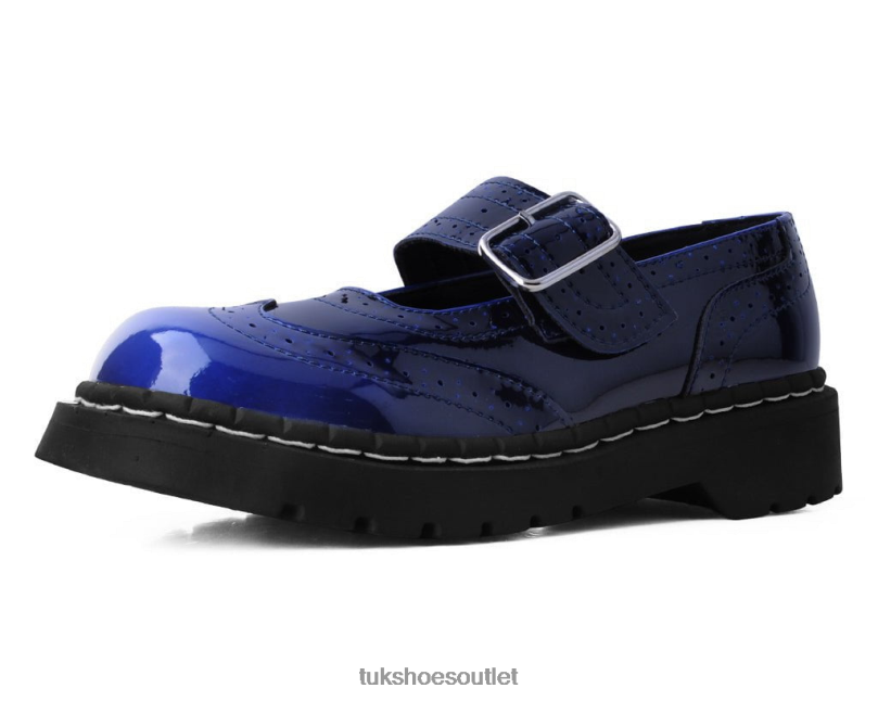 T.U.K. Footwear Gradient Brogue Mary Jane Women Blue Footwear HP228177