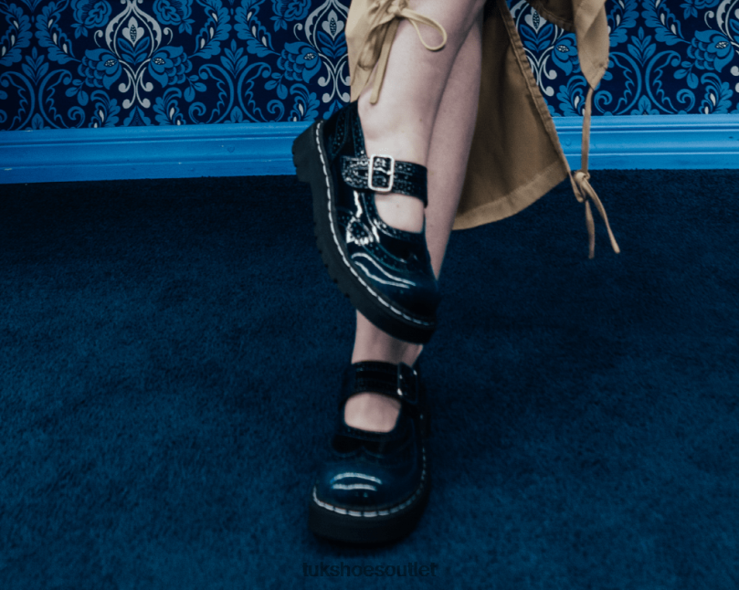 T.U.K. Footwear Gradient Brogue Mary Jane Women Green Footwear HP228175