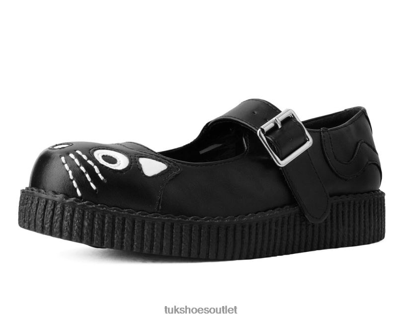 T.U.K. Footwear Kitty Viva Low Mary Jane Women Black Footwear HP228160