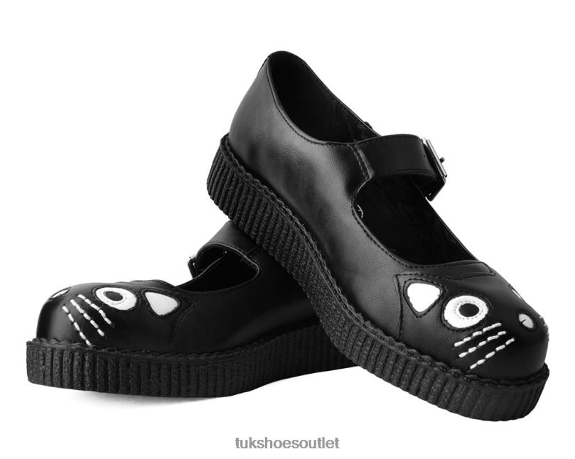 T.U.K. Footwear Kitty Viva Low Mary Jane Women Black Footwear HP228160