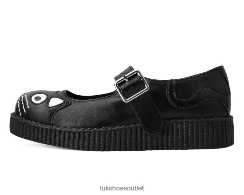 T.U.K. Footwear Kitty Viva Low Mary Jane Women Black Footwear HP228160