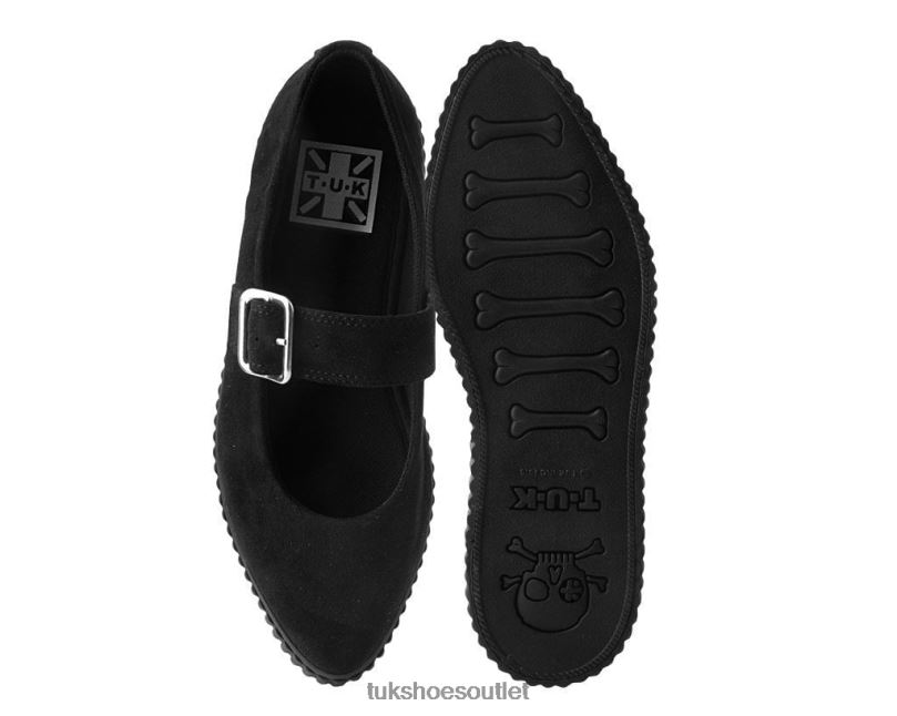 T.U.K. Footwear Pointed EZC Mary Jane Women Black Footwear HP228148