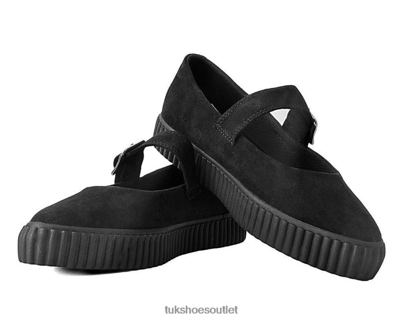 T.U.K. Footwear Pointed EZC Mary Jane Women Black Footwear HP228148