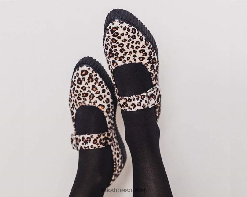 T.U.K. Footwear Pointed EZC Mary Jane Women Leopard Footwear HP228149