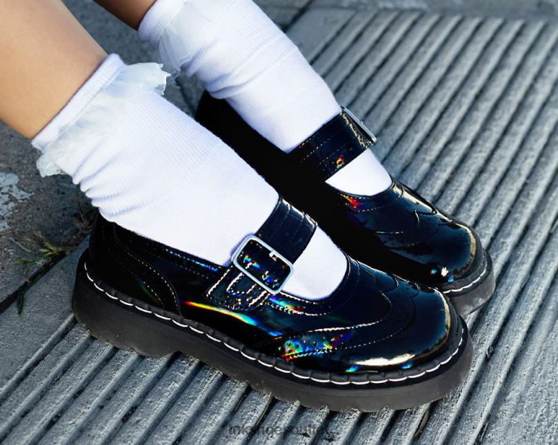 T.U.K. Footwear Prism Brogue Mary Jane Women Black Footwear HP228174