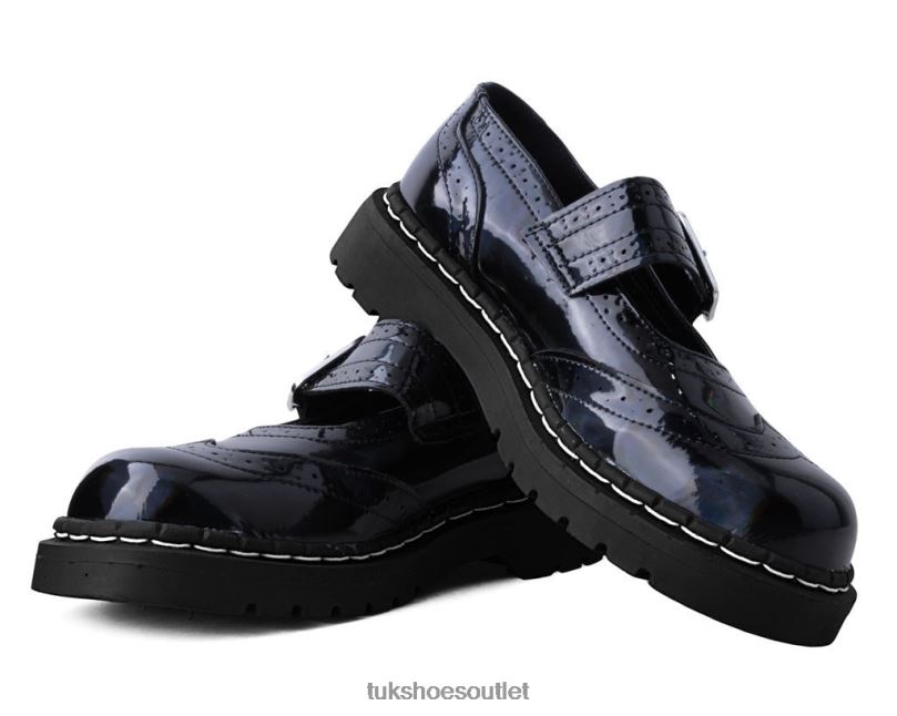 T.U.K. Footwear Prism Brogue Mary Jane Women Black Footwear HP228174