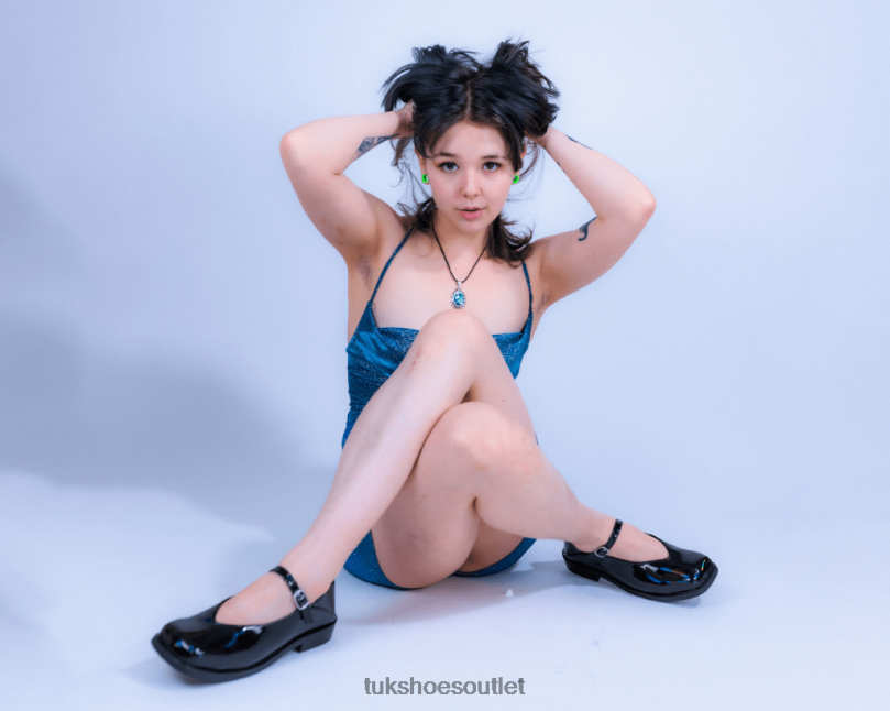 T.U.K. Footwear Prism Square Toe Mary Jane Women Black Footwear HP228146