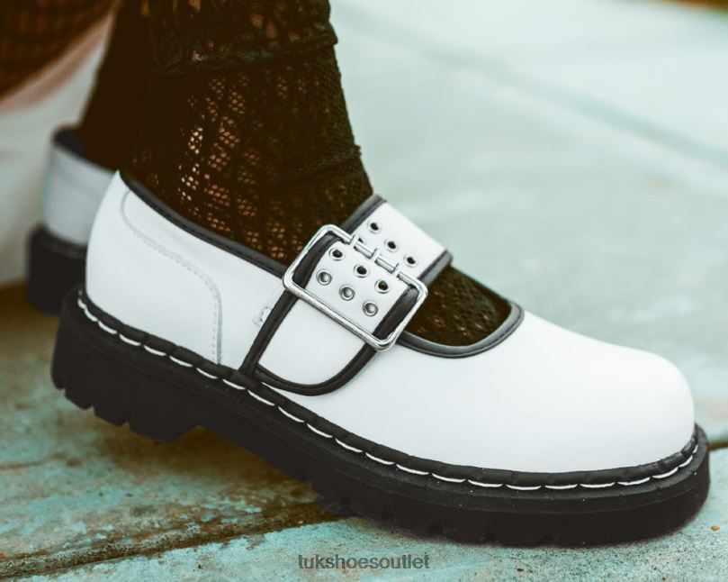 T.U.K. Footwear Trim 3-Prong Anarchic Mary Jane Women Black/White Footwear HP228184