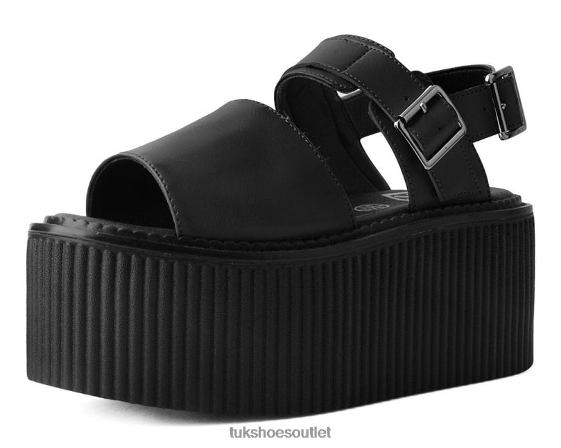 T.U.K. Footwear Brush-Off Strato Sandal Women Black Footwear HP22878
