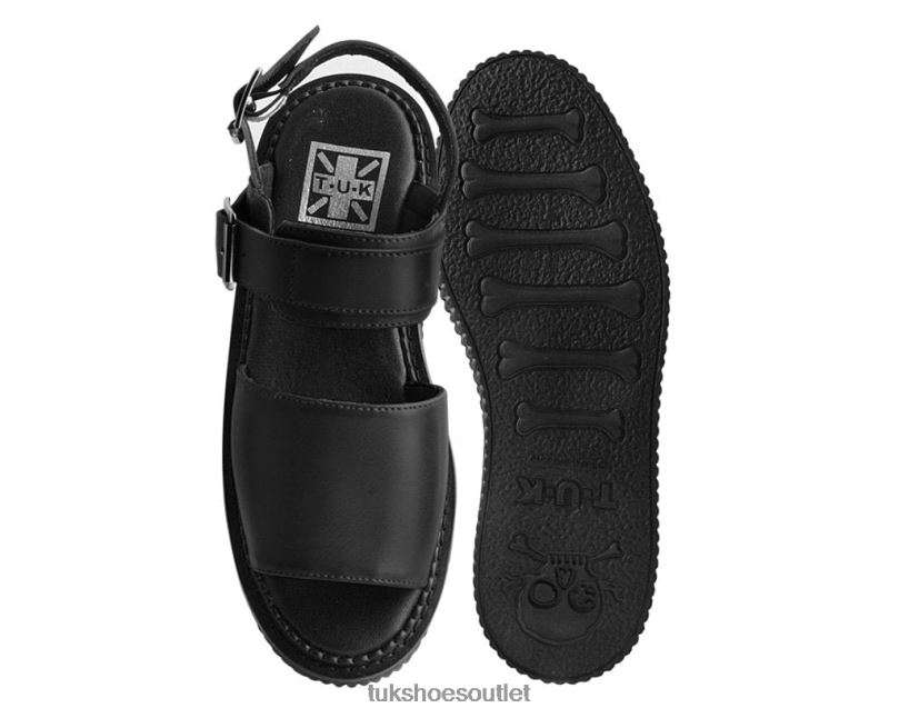 T.U.K. Footwear Brush-Off Strato Sandal Women Black Footwear HP22878