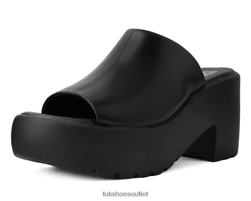 T.U.K. Footwear Bubble Mule Heel Women Black Footwear HP228278
