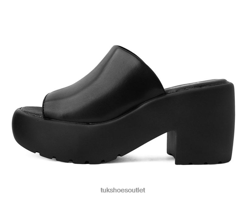 T.U.K. Footwear Bubble Mule Heel Women Black Footwear HP228278