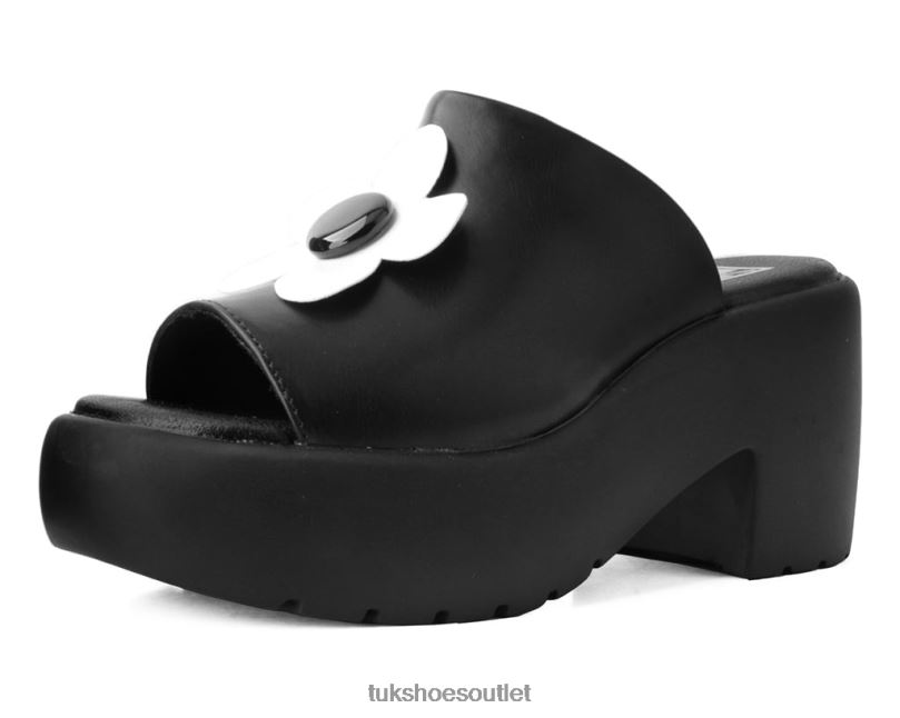 T.U.K. Footwear Daisy Bubble Mule Women Black/White Footwear HP228280