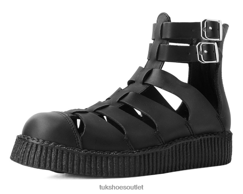 T.U.K. Footwear Gladiator Viva Low Sandal Women Black Footwear HP228222