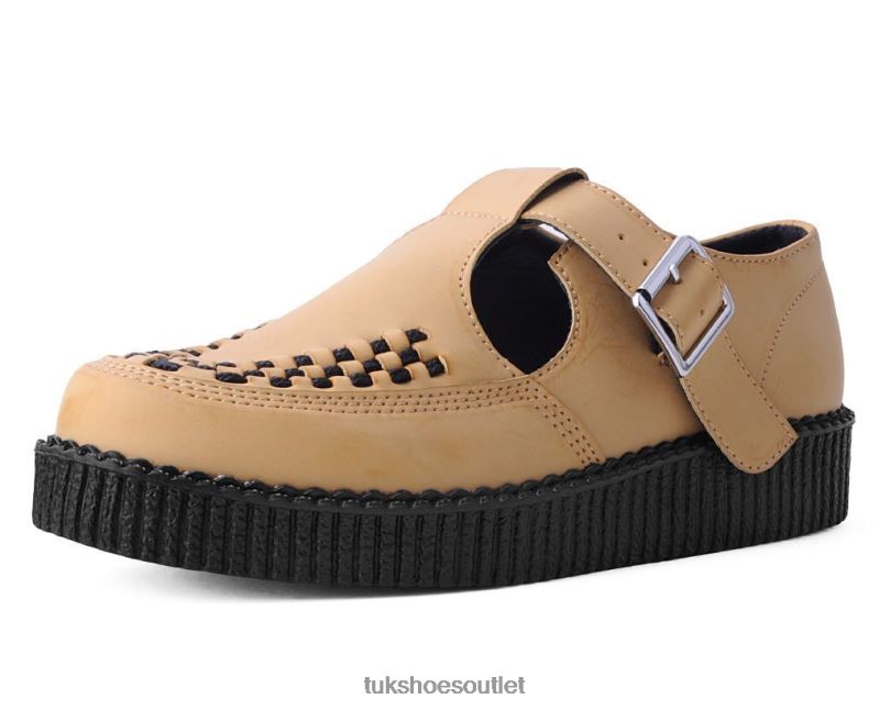 T.U.K. Footwear Natural Brush-Off Viva Low Sandal Women Tan Footwear HP228110