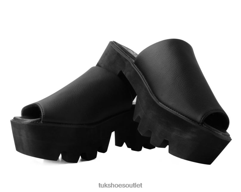 T.U.K. Footwear Square Dino Mule Women Black Footwear HP228308