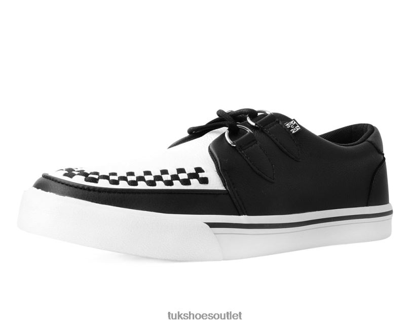 T.U.K. Footwear 2-Ring Creeper Sneaker Women Black/White Footwear HP228256