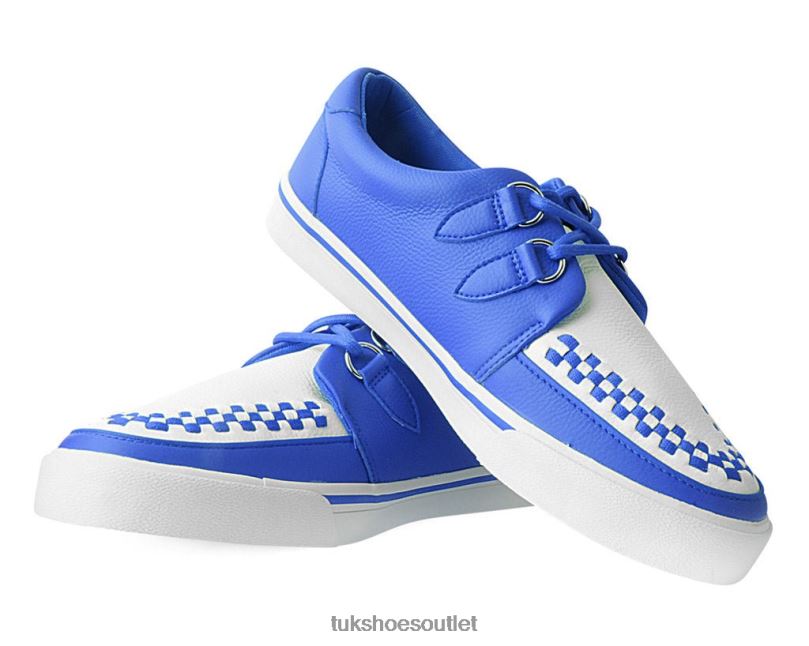 T.U.K. Footwear 2-Ring Creeper Sneaker Women Blue/White Footwear HP228258