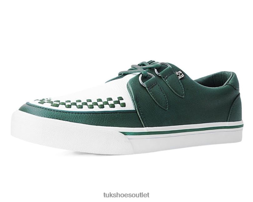 T.U.K. Footwear 2-Ring Creeper Sneaker Women Dark Cedar/White Footwear HP228257