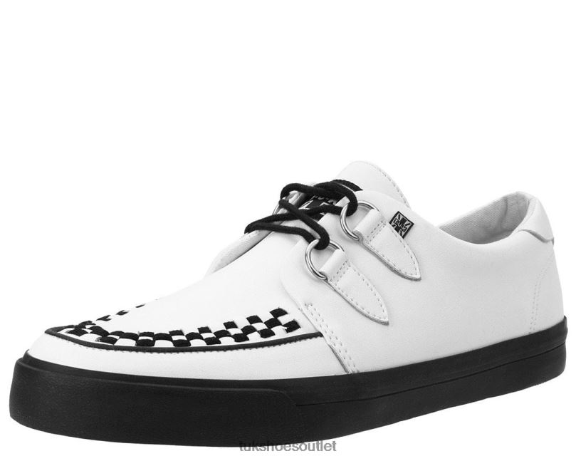 T.U.K. Footwear Leather D-Ring Sneaker Women White Footwear HP228254