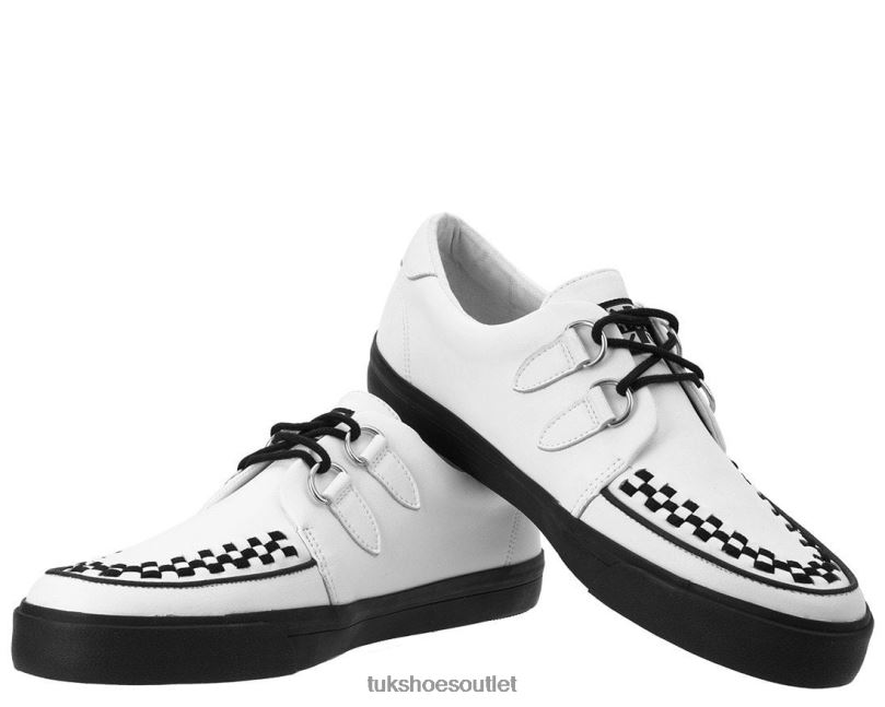 T.U.K. Footwear Leather D-Ring Sneaker Women White Footwear HP228254