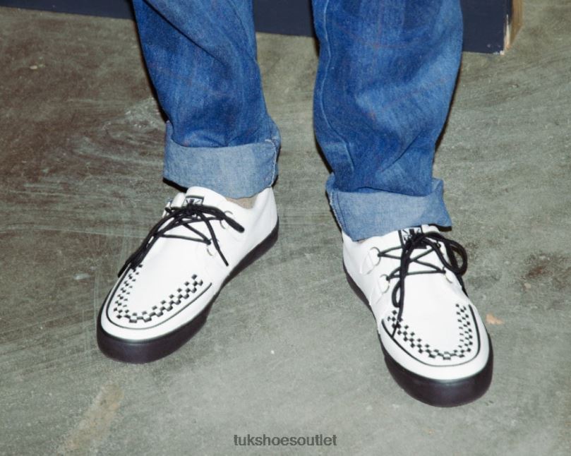T.U.K. Footwear Leather D-Ring Sneaker Women White Footwear HP228254