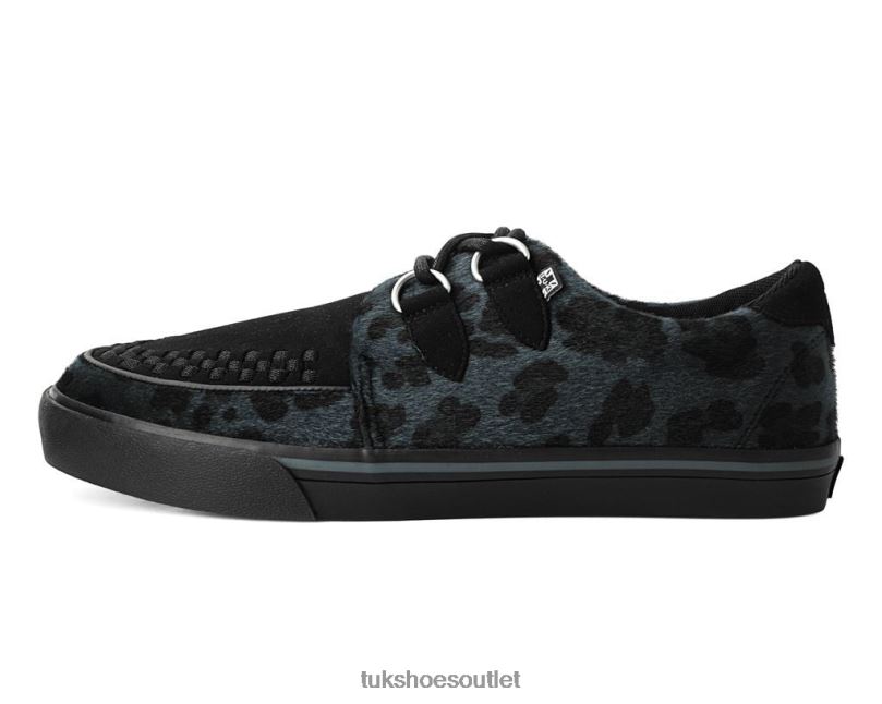 T.U.K. Footwear Leopard Hair Sneaker Women Black/Grey Footwear HP228262