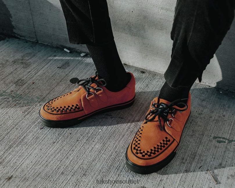 T.U.K. Footwear Suede 2-Ring VLK Sneaker Women Burnt Orange Footwear HP228260