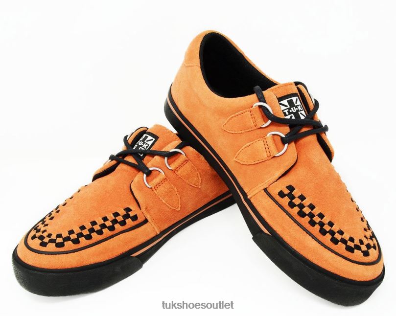 T.U.K. Footwear Suede 2-Ring VLK Sneaker Women Burnt Orange Footwear HP228260