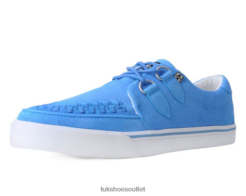 T.U.K. Footwear Suede D-Ring Interlace Sneaker Women Tranquil Blue Footwear HP228238