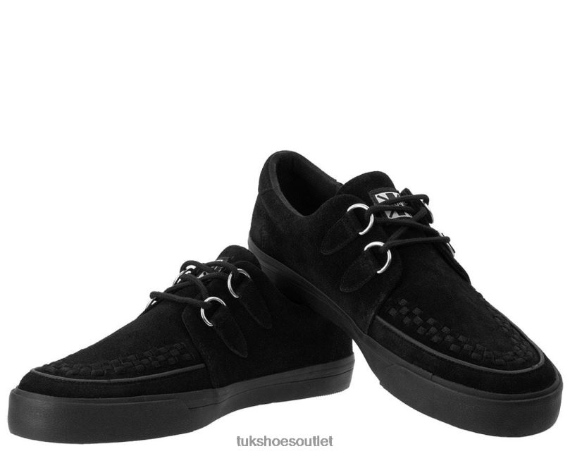 T.U.K. Footwear Suede D-Ring Sneaker Women Black Footwear HP228252