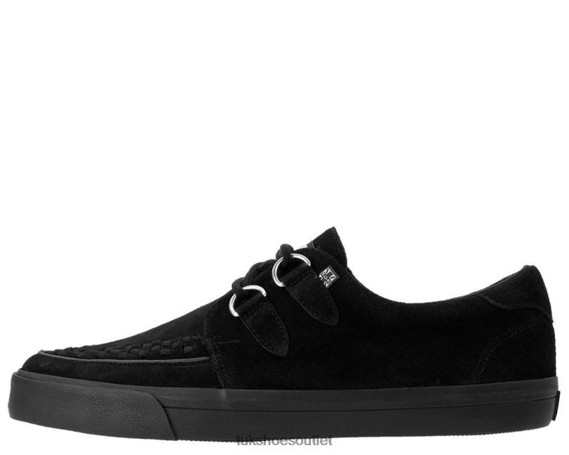 T.U.K. Footwear Suede D-Ring Sneaker Women Black Footwear HP228252