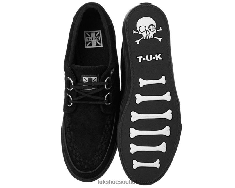 T.U.K. Footwear Suede D-Ring Sneaker Women Black Footwear HP228252