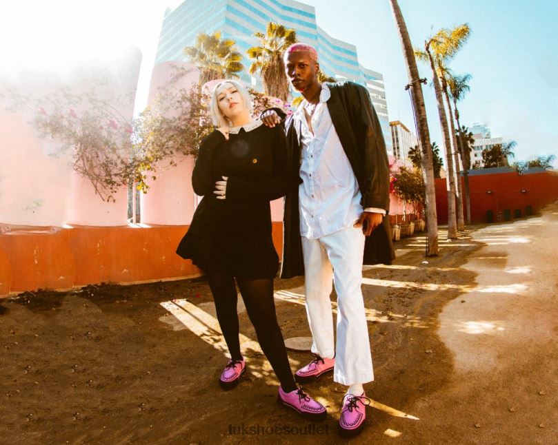 T.U.K. Footwear Suede Platform Creeper Sneaker Women Pink Footwear HP228234