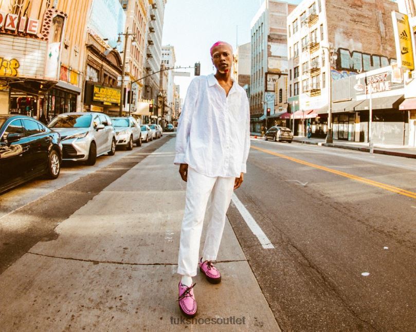 T.U.K. Footwear Suede Platform Creeper Sneaker Women Pink Footwear HP228234