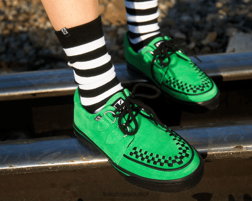 T.U.K. Footwear Suede Sneaker Women Green Footwear HP228247