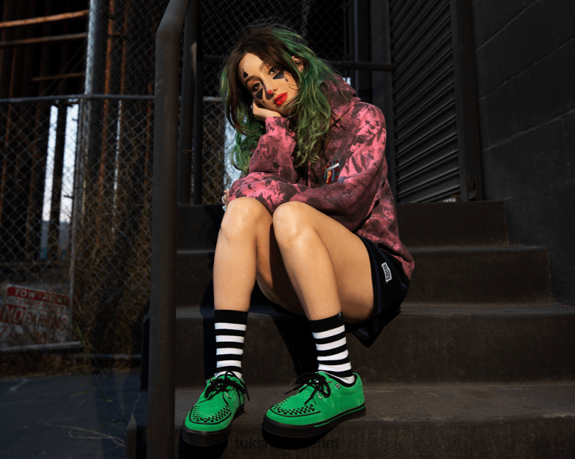 T.U.K. Footwear Suede Sneaker Women Green Footwear HP228247