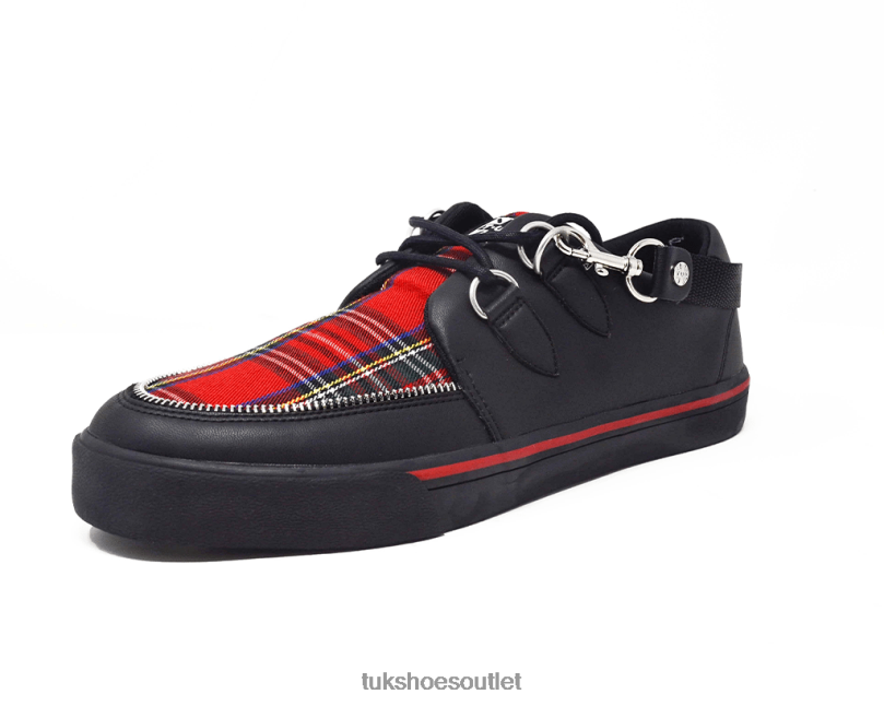 T.U.K. Footwear Tartan Sneaker Women Black/Red Footwear HP228267