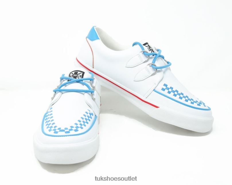 T.U.K. Footwear Trim Interlace Sneaker Women Red/Blue Footwear HP228239