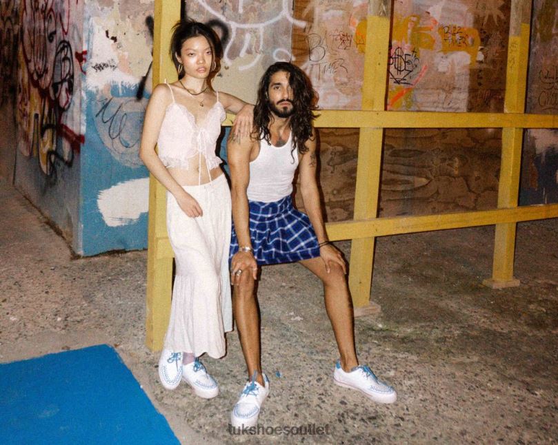 T.U.K. Footwear Trim Interlace Sneaker Women Red/Blue Footwear HP228239