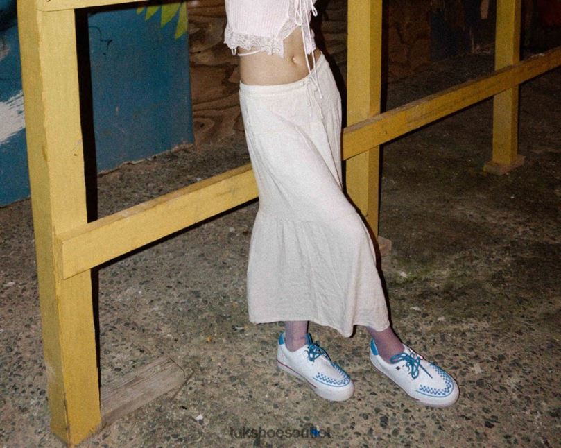 T.U.K. Footwear Trim Interlace Sneaker Women Red/Blue Footwear HP228239