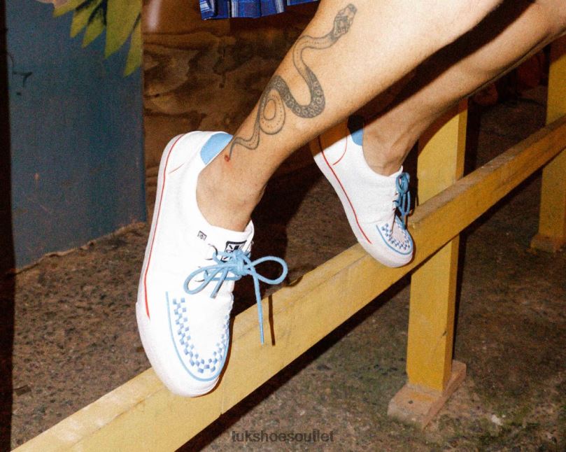 T.U.K. Footwear Trim Interlace Sneaker Women Red/Blue Footwear HP228239